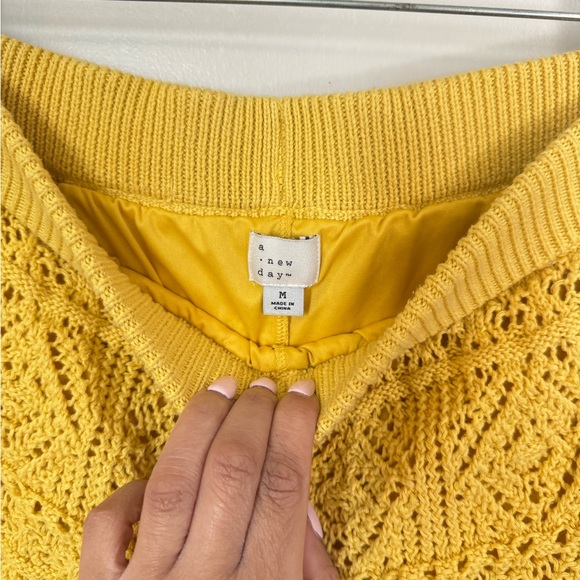 a new day Yellow High Waist Crochet Shorts - Picture 2 of 3